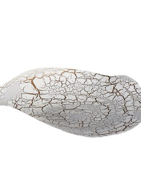 售楼处裂纹理样板房展厅饰品摆件软装茶几现代新中式树皮水果盘子