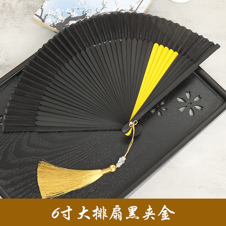 汉服扇红旗袍流苏红色古典舞扇子折扇古风蹈女扇中国风古代昭愿