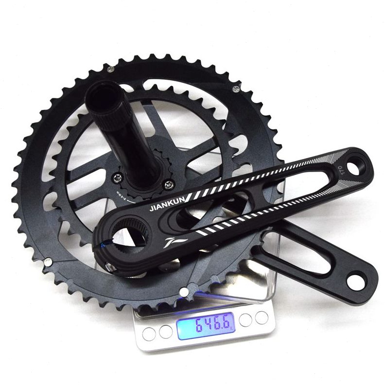 22空单曲柄速一体CNC双盘11公路车中镂空牙盘公路自行车盘健坤速