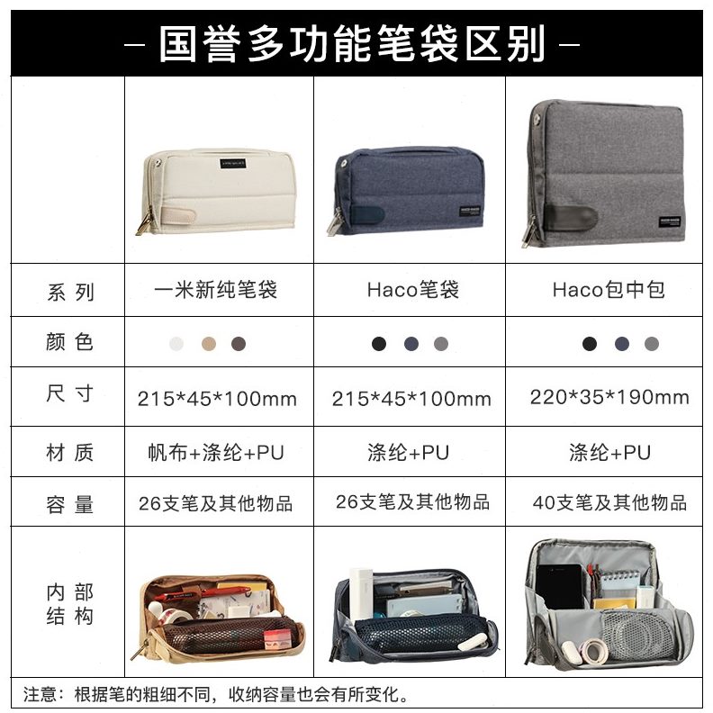 ins可铅笔袋高中生OK国誉笔袋文具YO日本大容量U立式K站日系学生