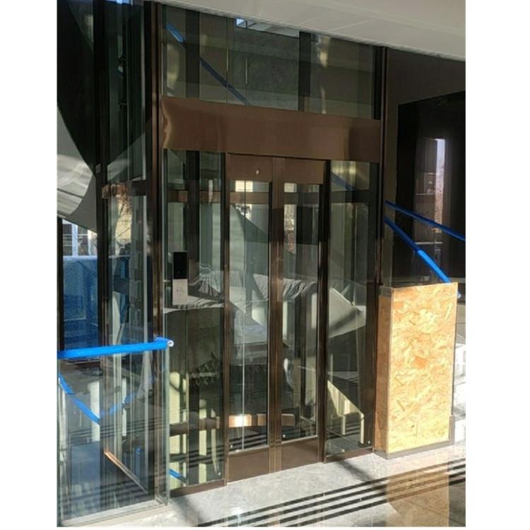 二三四五层自建别墅室内楼梯中间曳引式强驱式小型家用电梯