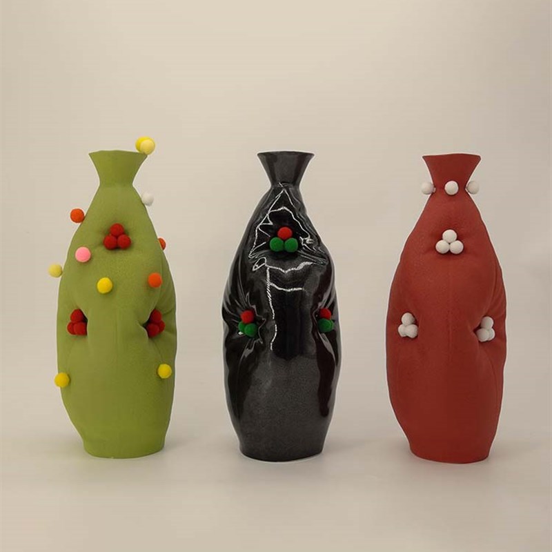一凡仁旭陶瓷枕头装饰花瓶U气氛圣诞礼物