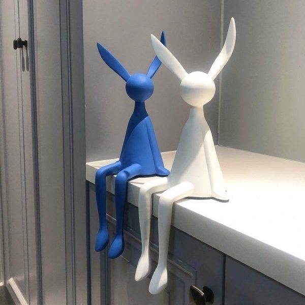 兔子坐姿摆件极简创意客厅玄关电视柜酒柜样板间展示柜桌面装饰品,家居饰品,落地摆件,淘宝优惠券,粉丝福利购,淘宝优惠卷