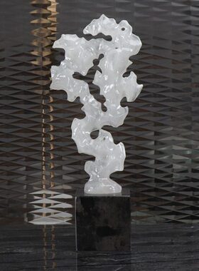 现代新中式树脂太湖石假山工艺品摆件售楼处酒店样板房轻奢装饰品