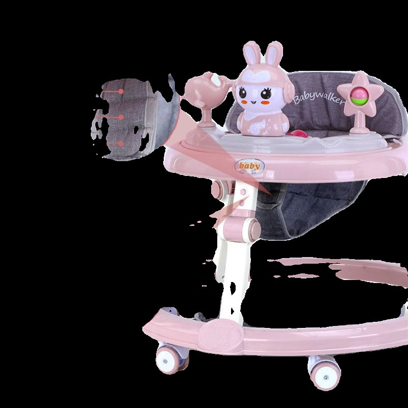 婴儿学步车防o型腿宝宝多功能防侧翻6-18个月可坐可推助步学行车