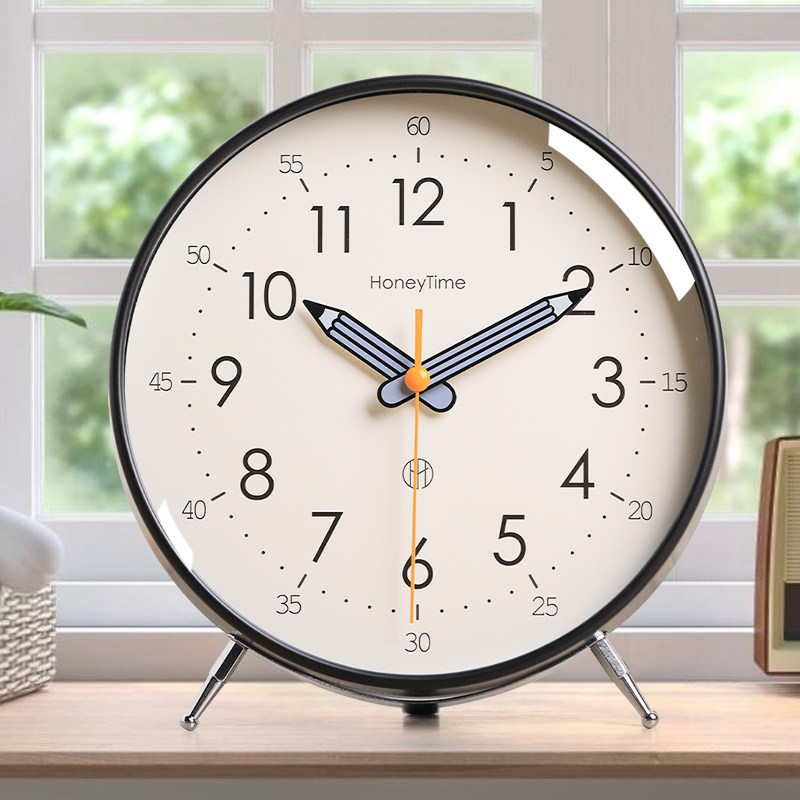 学生桌面时钟摆台式儿童台钟静音客厅座钟家用闹钟摆件摆放式钟表,家居饰品,座钟,淘宝优惠券,粉丝福利购,淘宝优惠卷