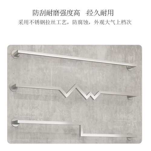 服装店上墙正挂多字n型挂衣架陈列架不锈钢拉丝方管正挂杆壁挂式