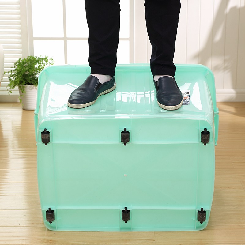 柳叶加厚衣物被子玩具塑料整理箱棉被周转箱收纳箱储物箱超大号