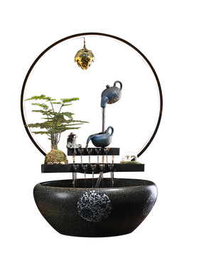 悬壶流水生财喷泉摆件水循环招财鱼缸桌面办公室开业乔迁新居礼品