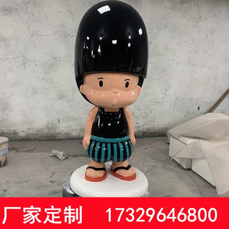 玻璃钢卡通定制厂家小女孩人物雕塑户外美陈店招摆件动物模型道具