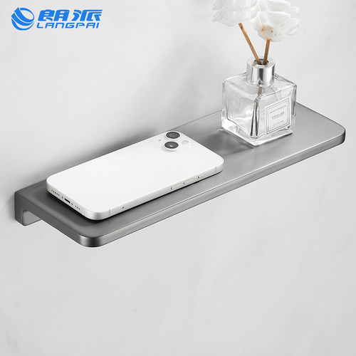 枪灰色浴室淋浴房置物架洗漱台酒店工程卫生间镜前一字隔板收纳架