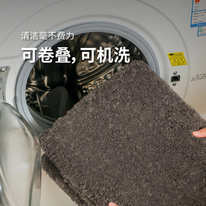 青山法式奶油加厚地垫入户门卫生间浴室门口吸水防滑脚垫进门地毯