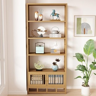 中式博古架茶柜置物架非实木茶叶展示柜客厅多宝阁摆件陈列架书架