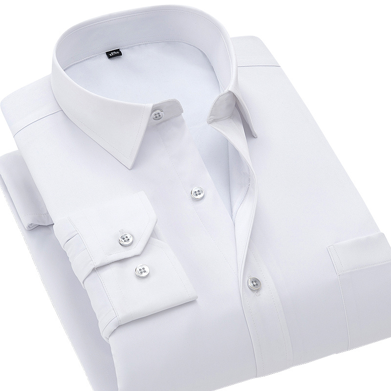 超大号冬季保暖衬衫男加肥加大宽松商务特大码胖子加绒加厚白衬衣