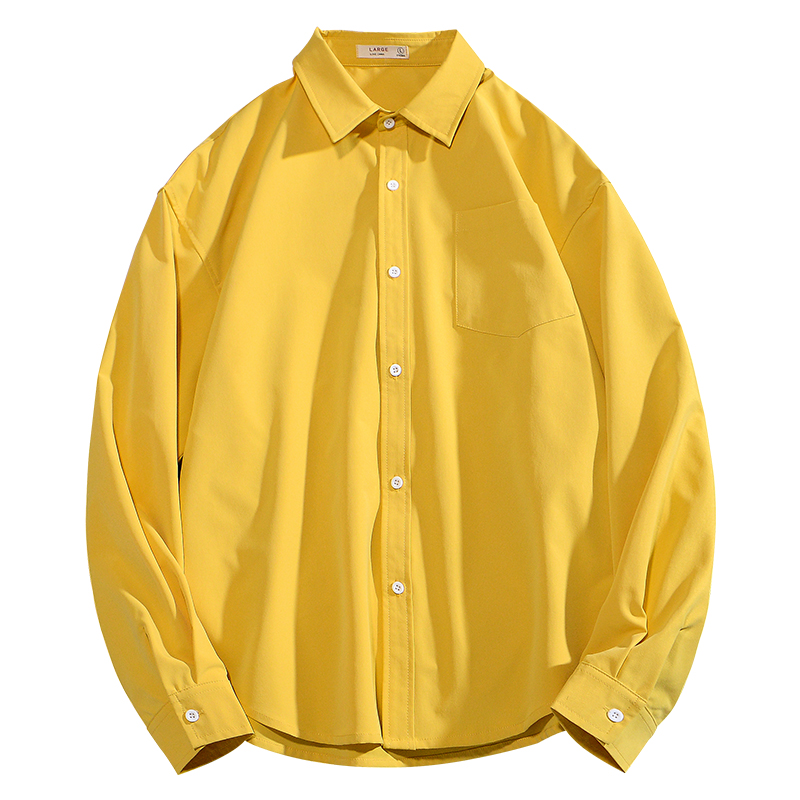 Dk制服白衬衫男学生学院风日系宽松白寸衫基础款长袖春秋情侣衬衣