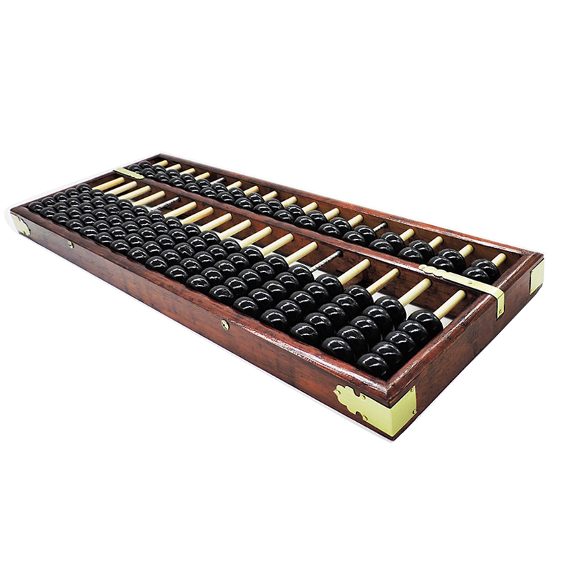 17档7珠木质仿古大号老式算盘红色硬木算盘 财会算盘 舞蹈等算盘