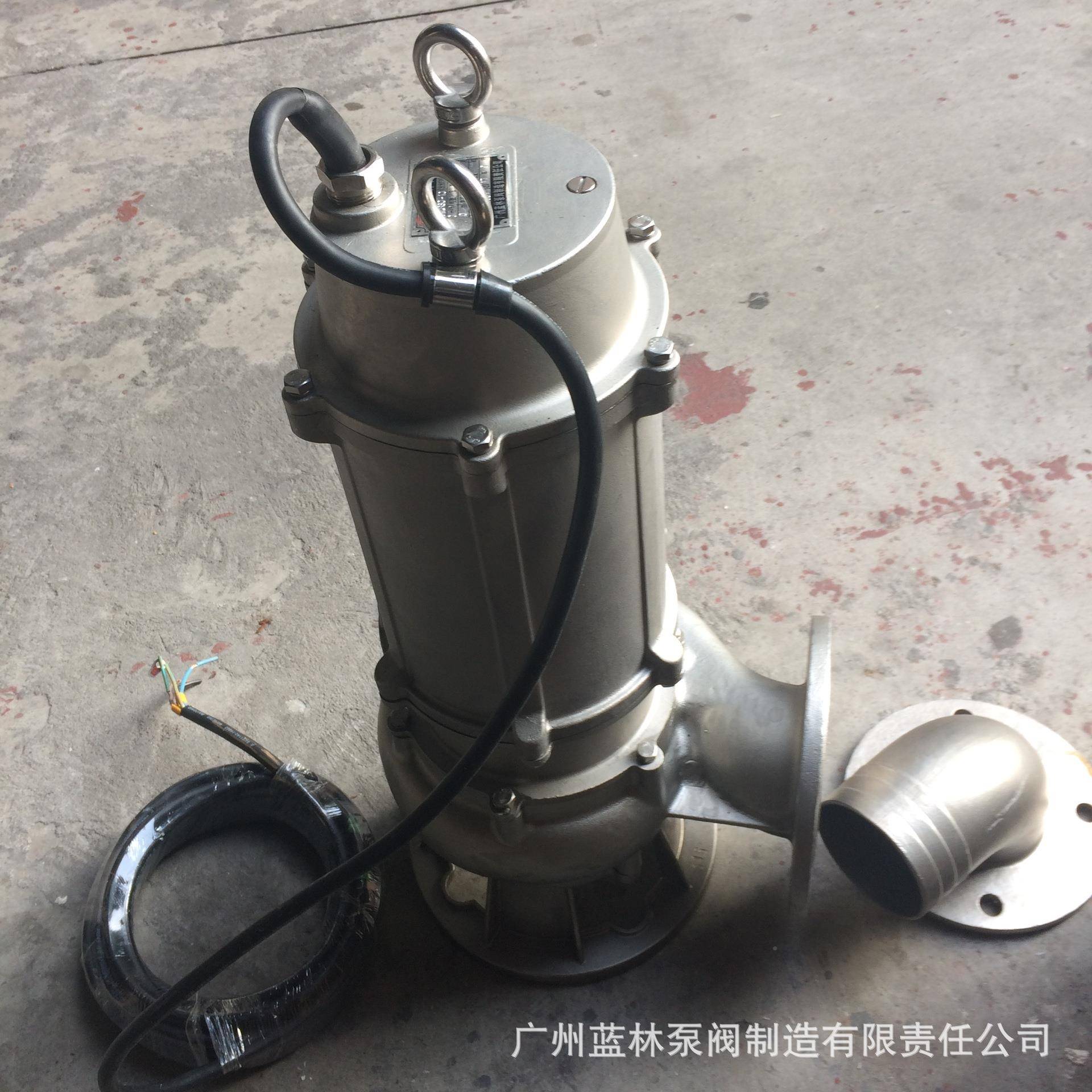 0泵4不锈无品牌/钢水65WQ30-70耐酸碱防腐蚀污无堵3塞潜水排污泵
