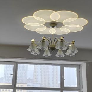 法式复客奶吊灯油风吊灯网厅红氛围灯创意花朵卧室303吊灯中山灯