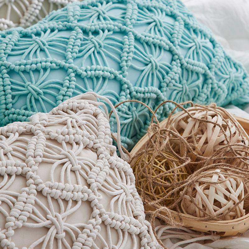 沐香波亚西米织枕腰枕含芯民抱宿GXE靠枕流苏编不含税