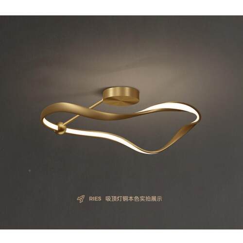 新款现代简约吸顶灯极风灯格创473意简房间灯不设计师款规则卧室