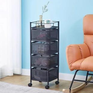 落厨房蔬菜多置物架家用厨房转收纳架旋转多角层储物种功能菜篮地