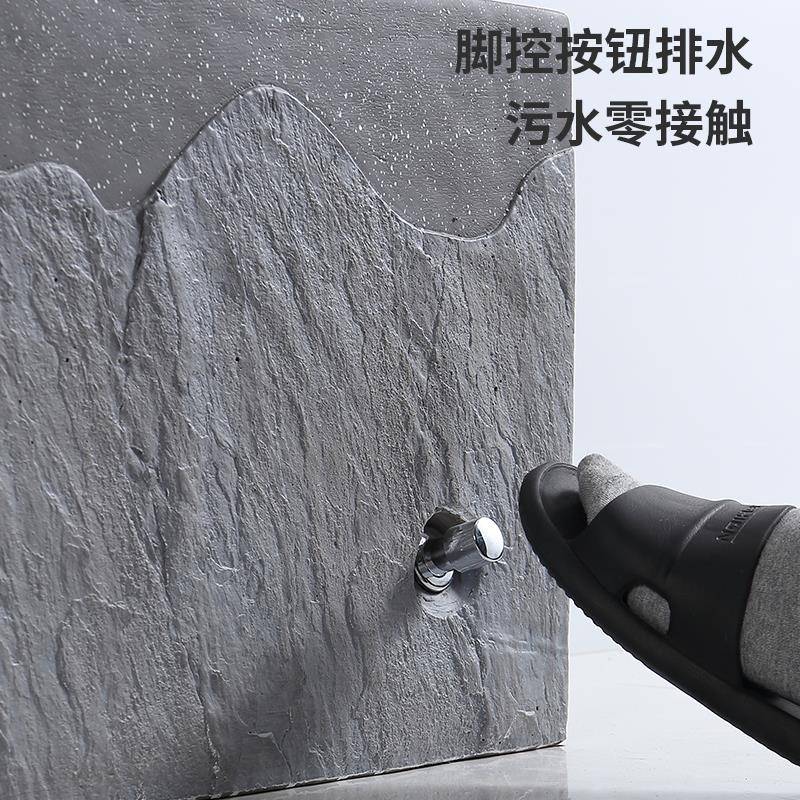 地L地7家用阳台拖把池盆卫生间人造石立柱盆酒店落手式仿872古洗