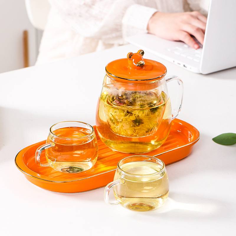 欧式玻璃茶具套装花茶壶玻璃茶壶水具套装泡茶壶耐高温家用过滤壶