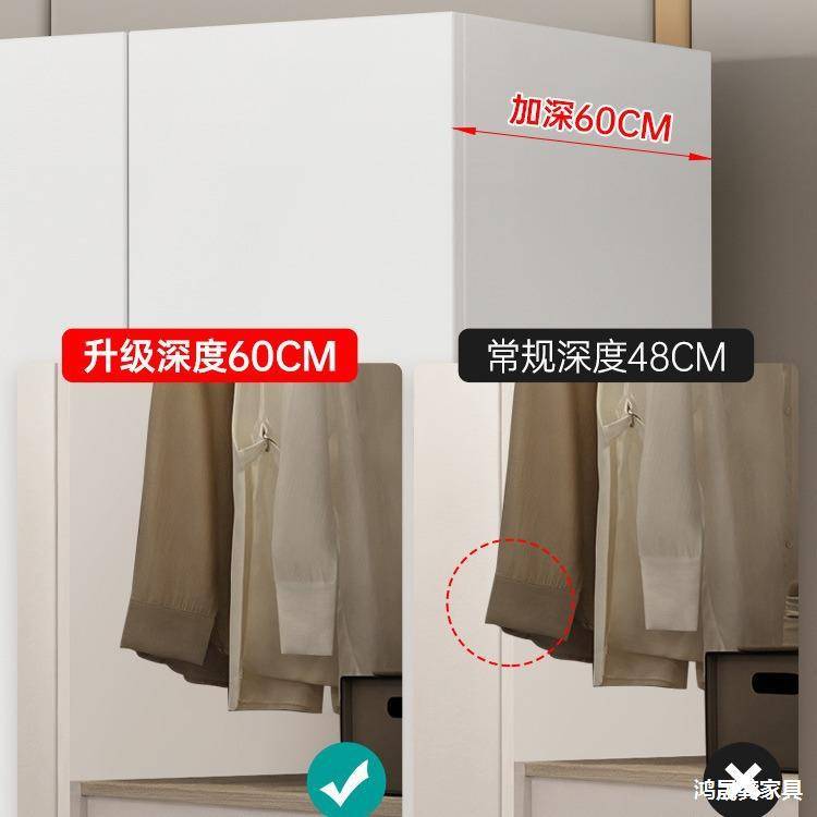 实木衣柜卧室家用柜子经济出租房用2025新款爆款儿童收纳大衣橱