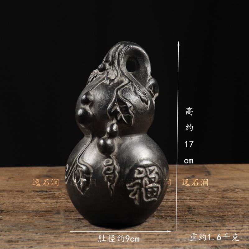 仿古石雕天然石材青石整石雕刻 葫芦 复古中式民俗装饰摆件包邮