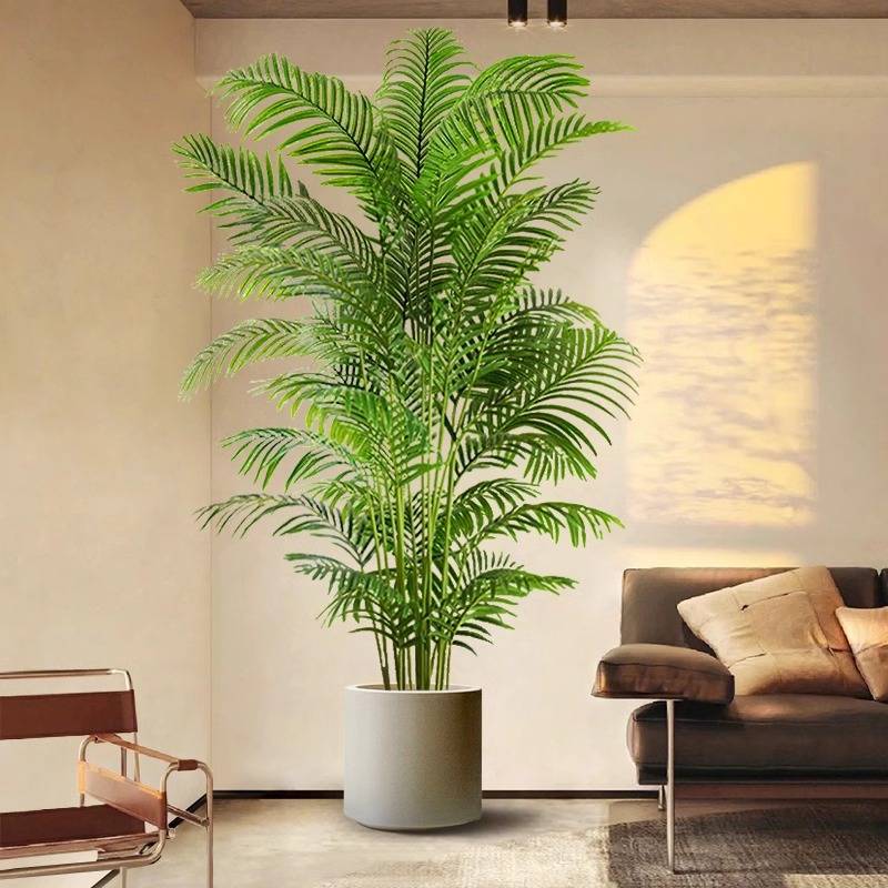 散尾葵仿真绿植轻奢假花树仿生植物室内大型装饰客厅盆栽落地摆件