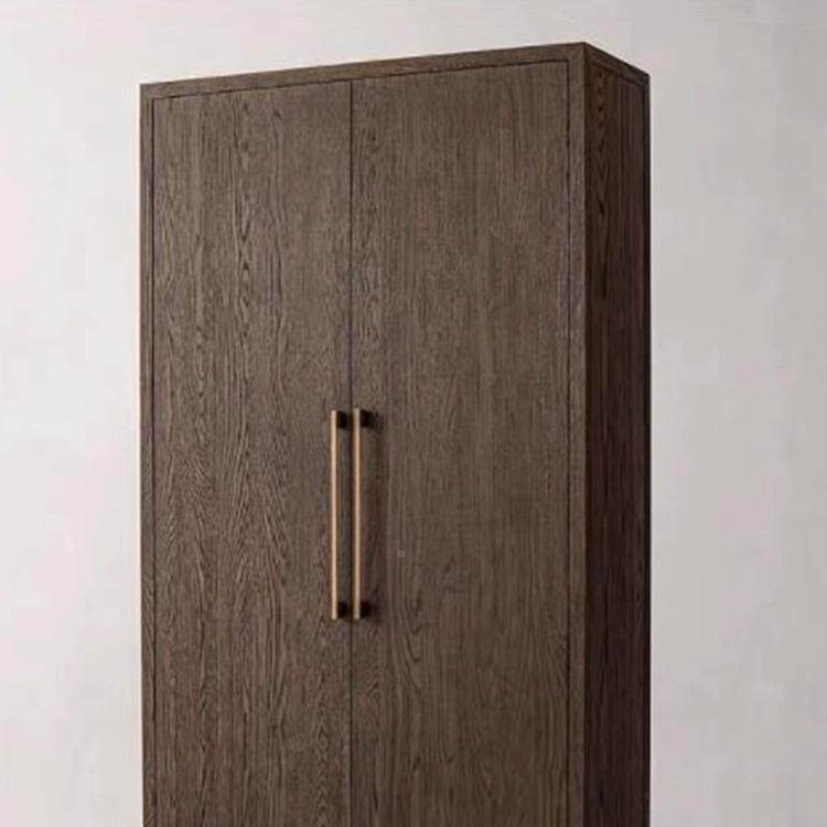 RH美式复式古实木双门橡衣柜卧室法木储柜现代两门RH美式复衣柜衣