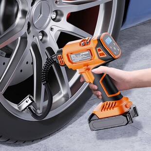 车载充气泵智能数显充气泵自行车轮胎篮球电动汽车打气泵筒便携式