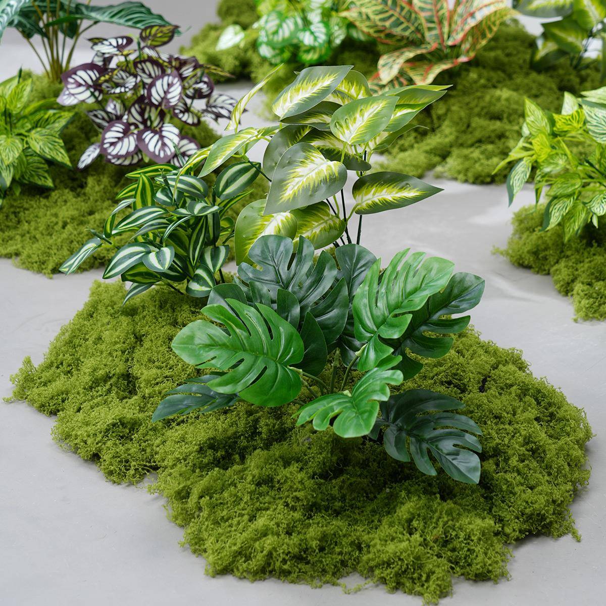 仿真DZ景绿植造景组合室内橱角落仿生苔藓微观绿植场假窗景装饰布