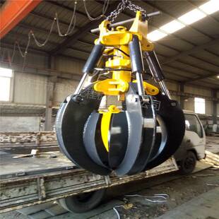 挖掘机多瓣抓斗 加厚加固废钢抓夹抓岩石 不旋转多瓣莲花抓斗