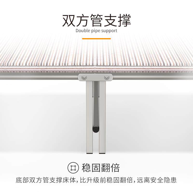折叠床板式易ORO单公人用成人午休床办室午睡床家简硬板木