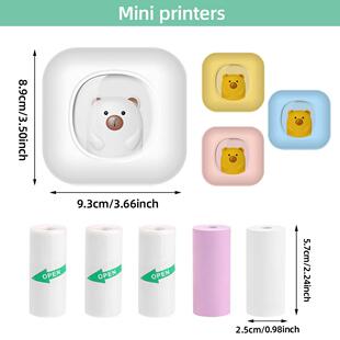 跨境新X7打印机款X气氛呼吸灯台灯迷你便携式无照线错题打热敏片7