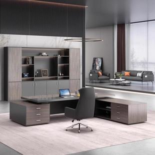 老板桌椅组OGR合简约现代办室总公高裁桌档桌大班台经理主管办公