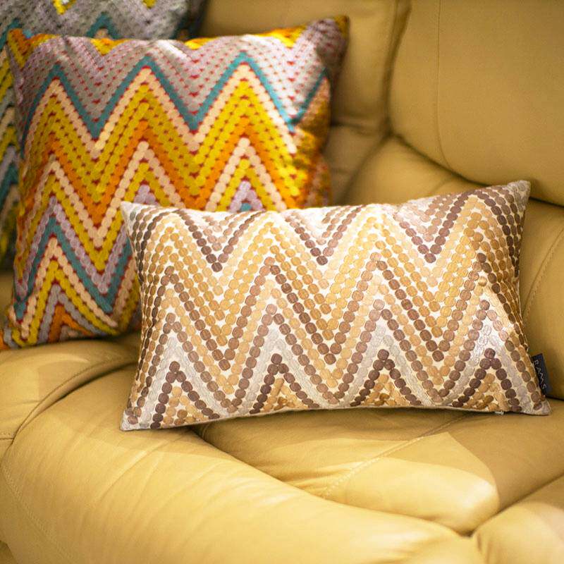 美式抱枕沙发靠垫客厅腰枕长方形大号腰靠包腰垫轻奢靠枕套不含芯