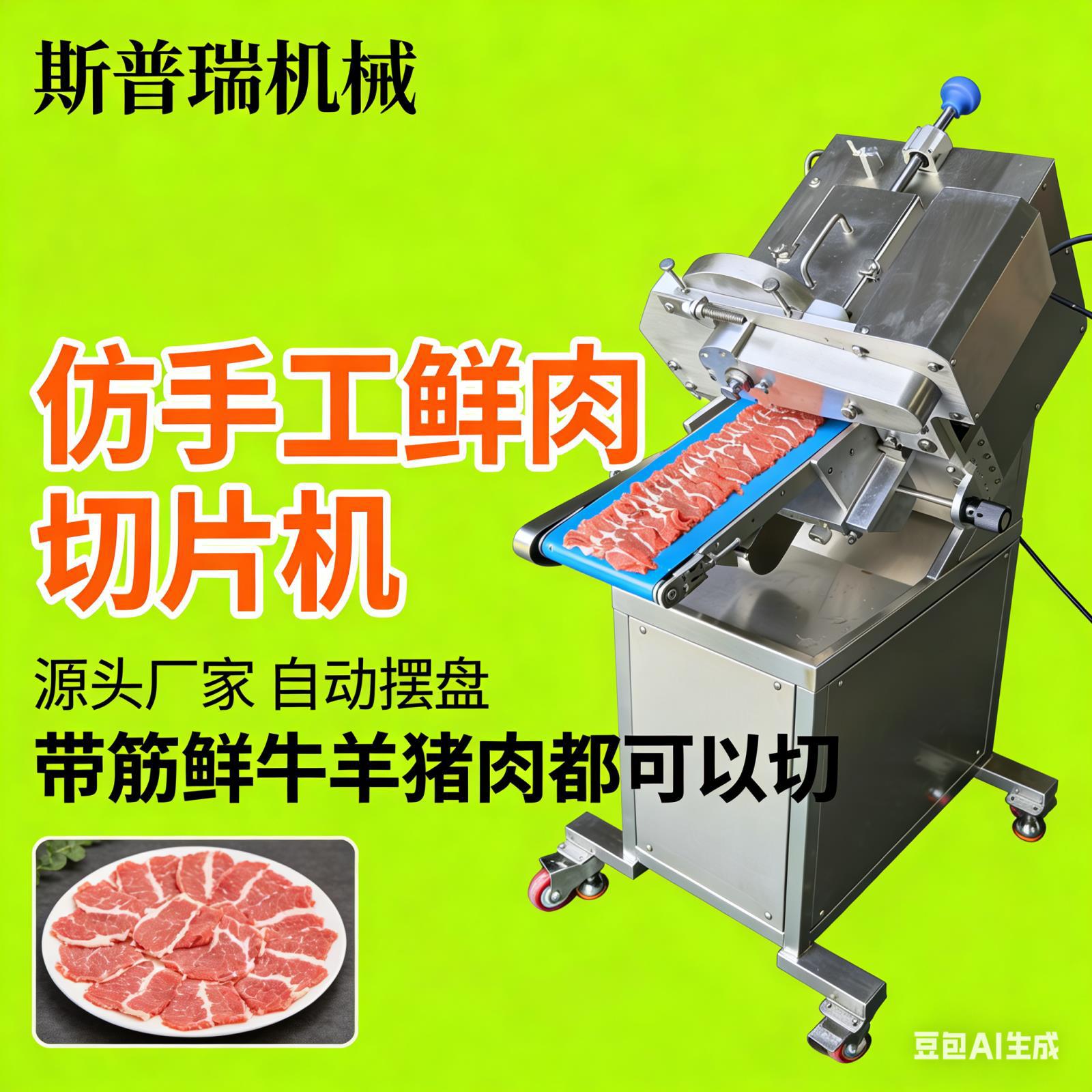 自动牛羊肉老北京鲜肉切片牛羊潮汕羊肉北京火锅摆盘新款切片机