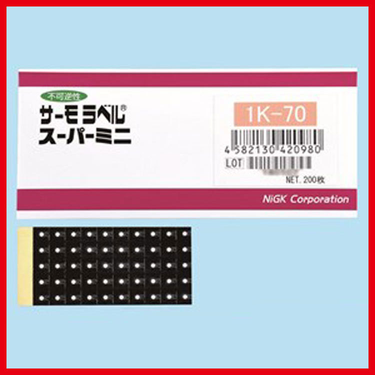 日本NIGK日油技研温度标签1K-40-45-50-55-60-65-70-75-80示温材