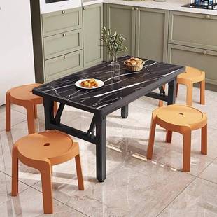 可折叠吃桌小户型出房租饭桌家用客厅茶几简易JQF小餐桌子矮桌地