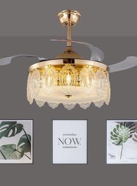 新款客吊扇灯珍2珠02年新款主卧室餐50厅吊灯中山灯厅具餐厅风扇5