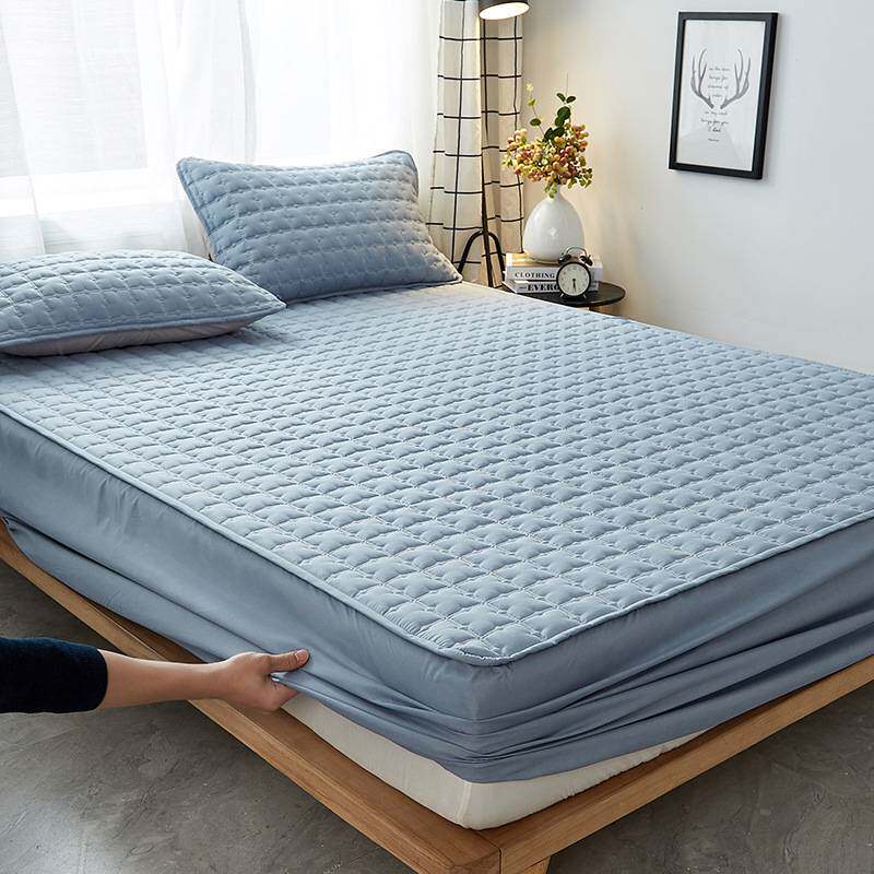 纯棉床笠单件夹棉加厚席梦思床垫保护罩防滑固定床套床罩乳胶垫套