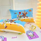 玩具总动员全棉四件套 巴斯光年纯棉床上用品卡通床单学生三件套
