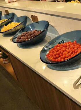 玻璃盘店餐自助餐厅器皿凉菜水VFM果盘展示盘斜口早碗沙酒拉商用