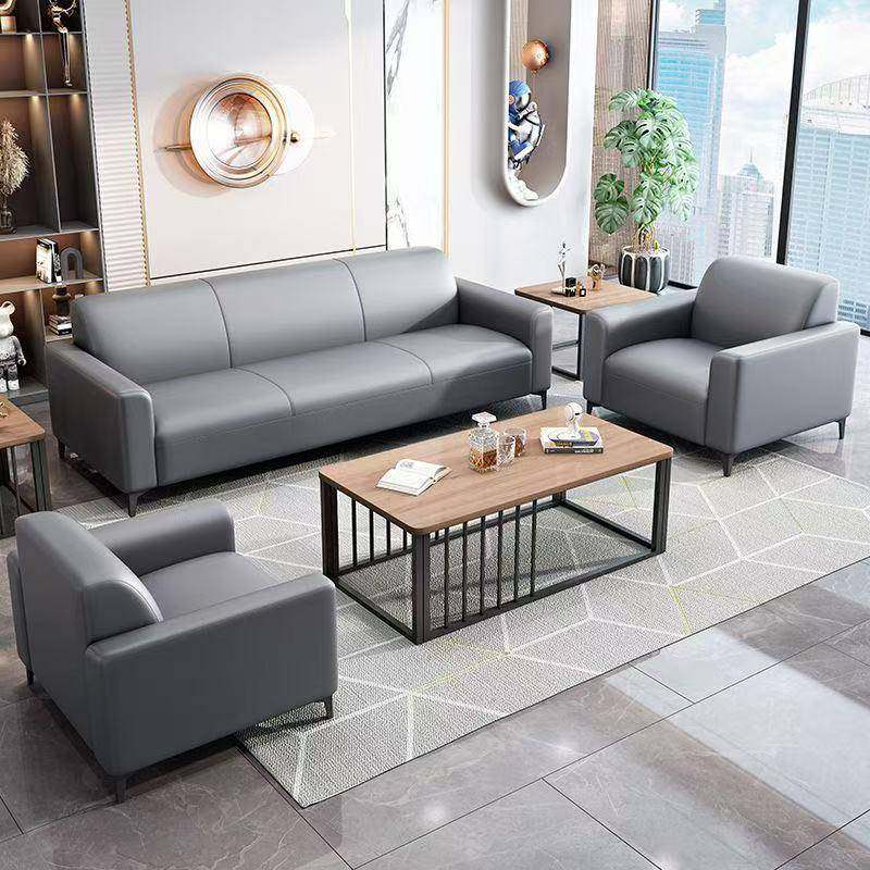 办沙发al123现代简约会皮客接待三人位小户办公室公商务猫型抓茶