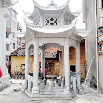 户凉亭庭院六角凉亭花凉亭外别墅休闲古建315仿古园八角石凉石亭