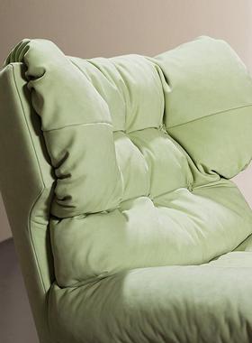 意式bter米兰云朵ianMY3316o单人位沙l发旋羽绒单椅转懒人沙发椅