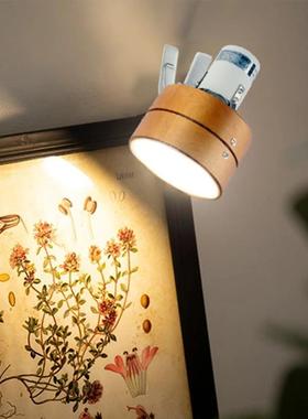 2IE2书房实木日式台夹子灯LED床头卧书室架灯学7习灯灯工作227灯