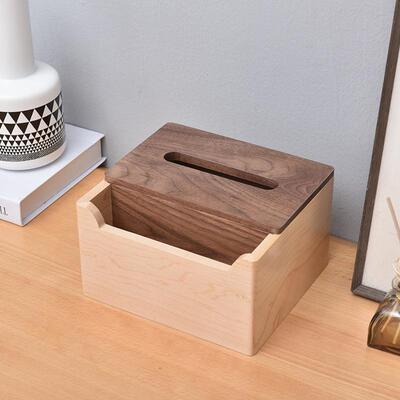 质家用简约抽纸盒黑胡桃木客厅餐厅办室车纸载巾收纳盒木公3纸巾